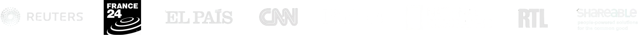 Reuters, France 24, El País, CNN, Forbes, National Geographic, RTL, Shareable